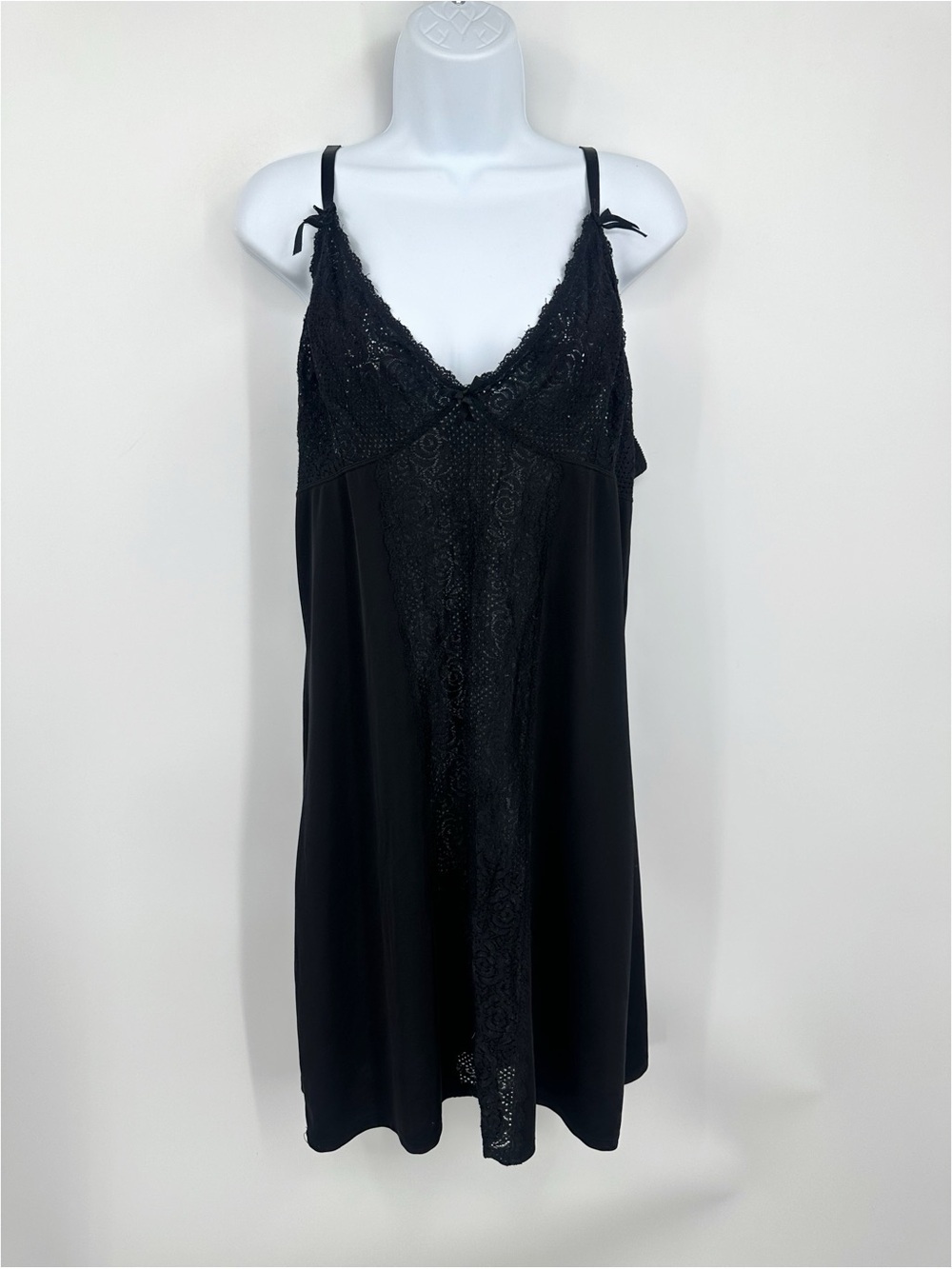 Vintage Y2K Black Camisole Dress Size 2X Plus Size Whimsical Goth Grunge